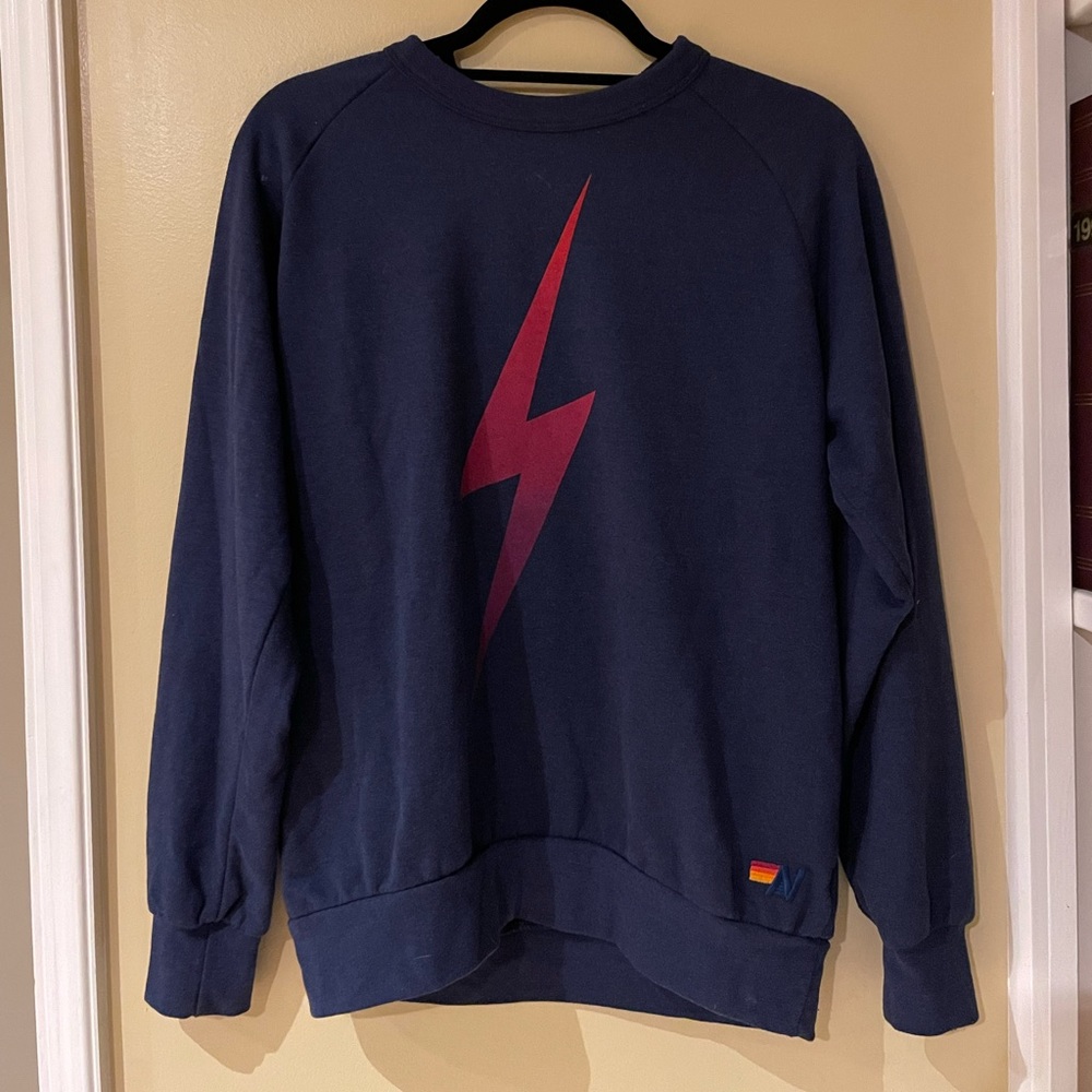 Aviator Nation Bolt Navy Crewneck M